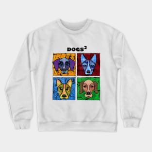 Funny and Quirky Dogs Square Crewneck Sweatshirt